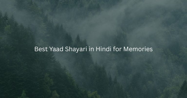 Best Yaad Shayari in Hindi for Memories
